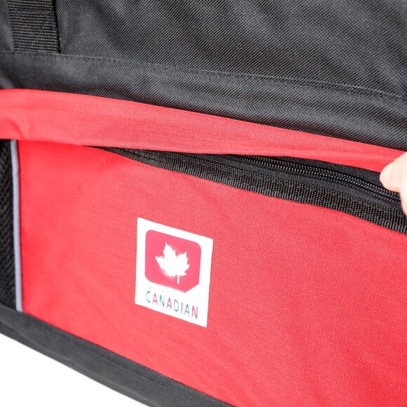 Molson Canadian Large Duffle Bag Travel Hockey Sports Gym Red Black White NEW - Picture 6 of 9